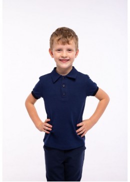 Vidoli синя футболка з коміром для хлопчика В-21381S